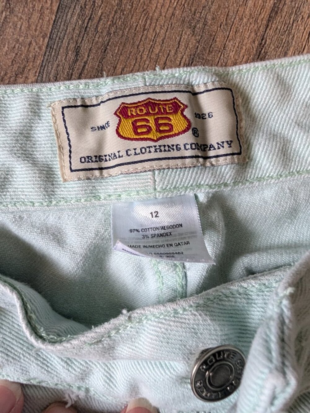 Route 66 Vintage women's jeans AS IS (see description) sea foam green size 12 - Picture 2 of 5